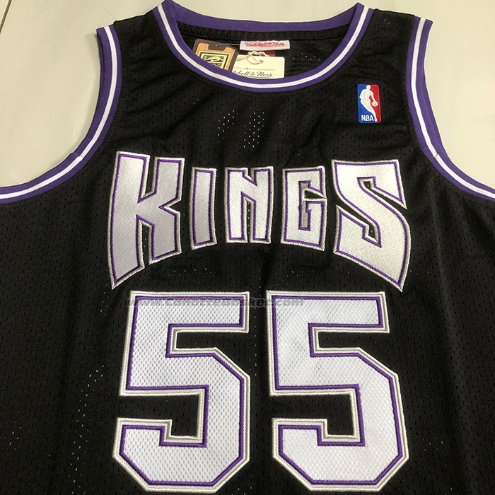Maglia Sacramento Kings Jason Williams No 55 Mitchell & Ness 1998-99 Nero